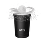 A BOTE pong ball splashing in a cup