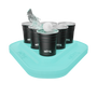 A BOTE pong ball splashing out of the cup