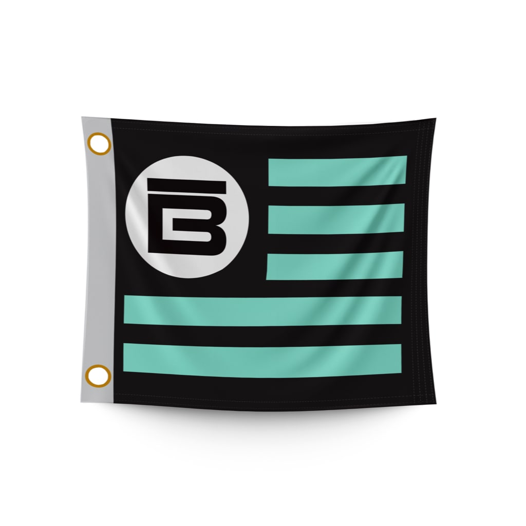 Front view of the flag