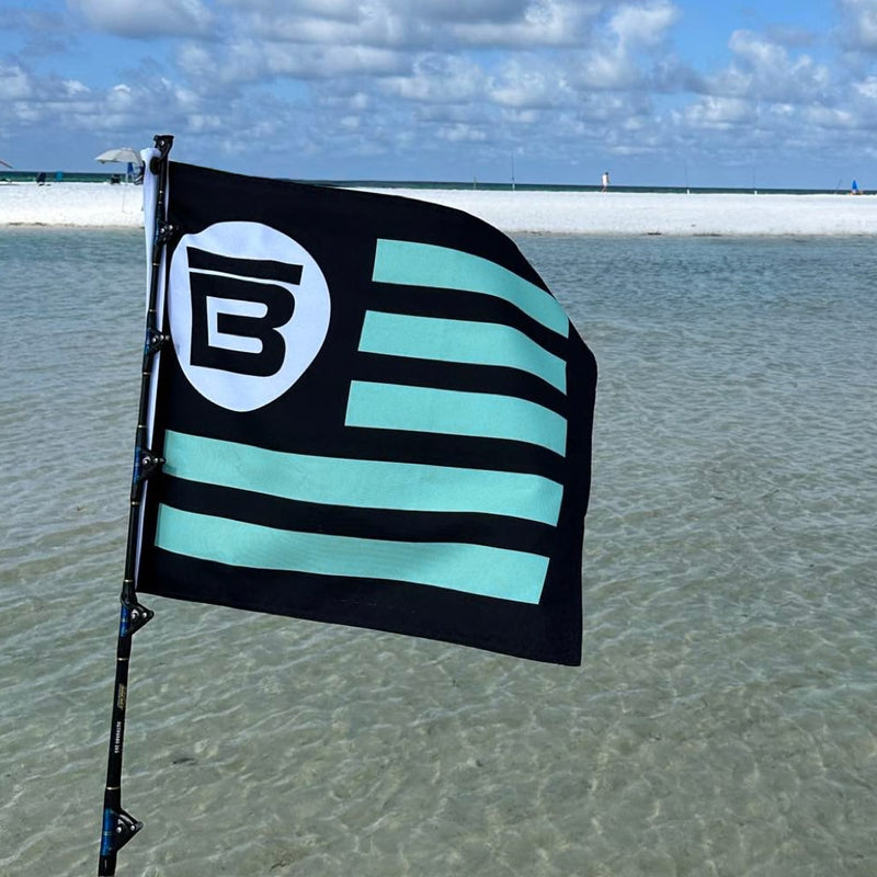 Bote nation flag waving on beach