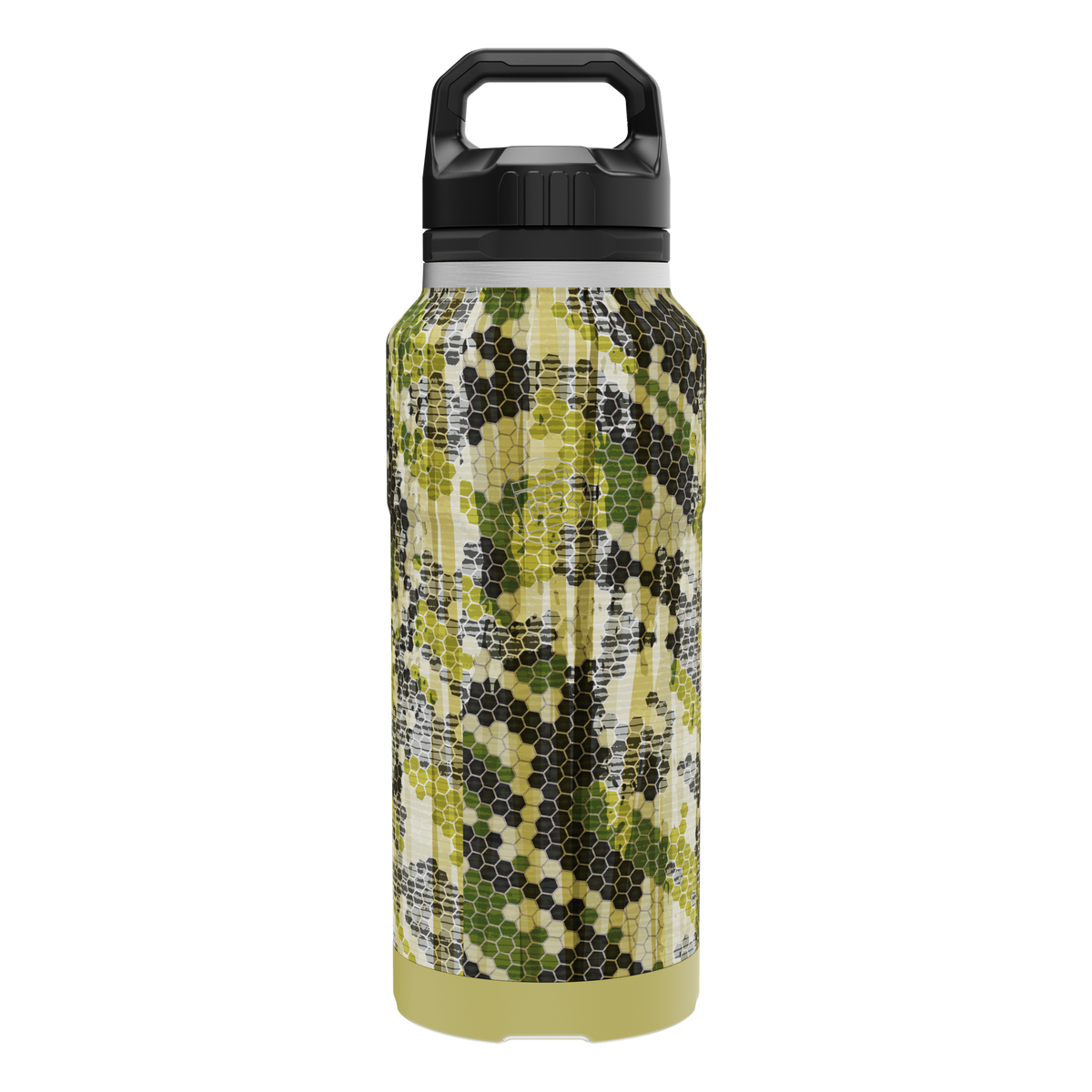 A detailed image of the MAGNEBottle 36oz with Cap Verge Camo, showing its design and key features.
