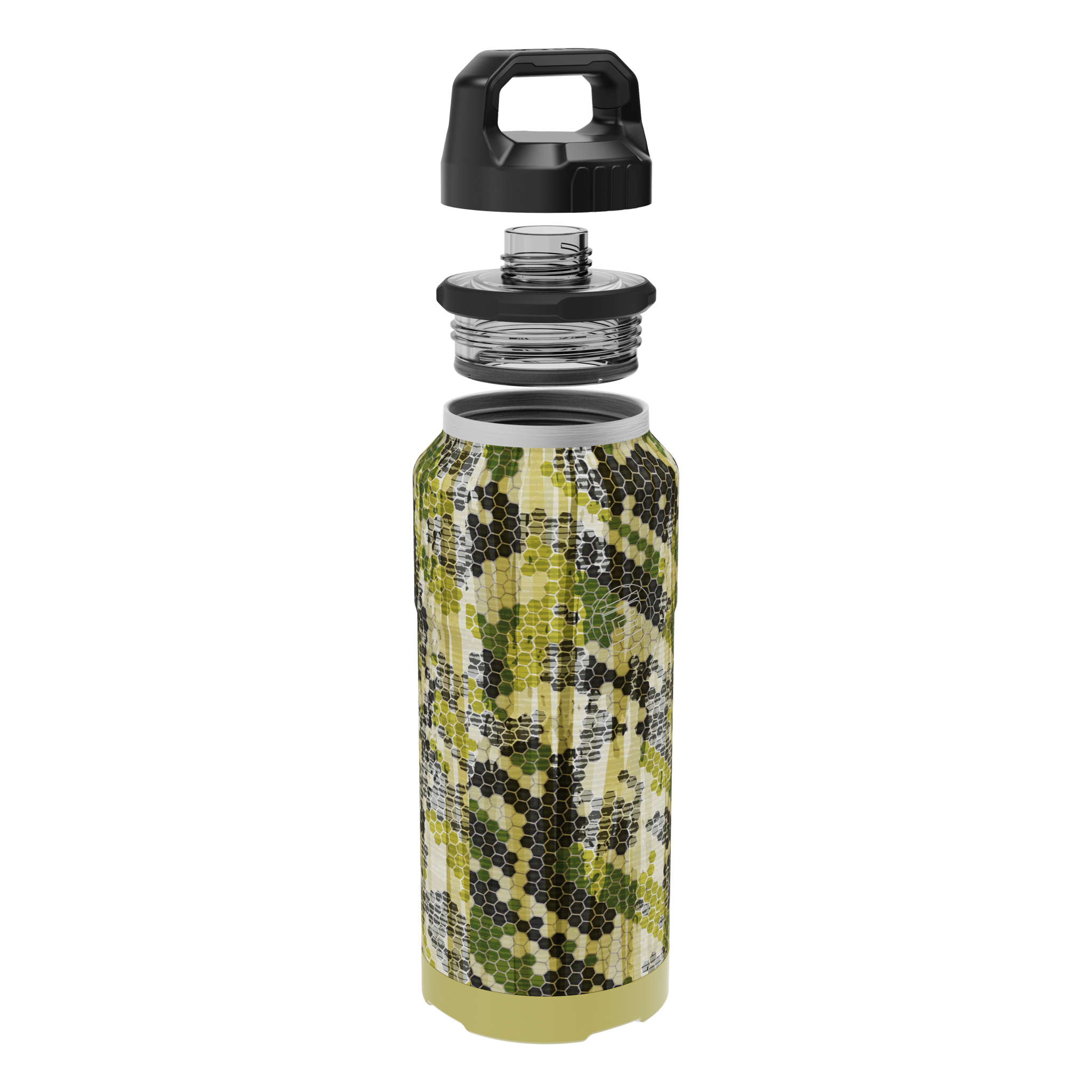 A detailed image of the MAGNEBottle 36oz with Cap Verge Camo, showing its design and key features.