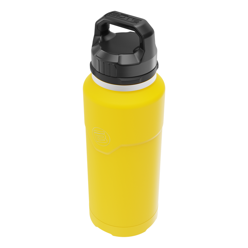 A detailed image of the MAGNEBottle 36oz with Cap Yellow, showing its design and key features.