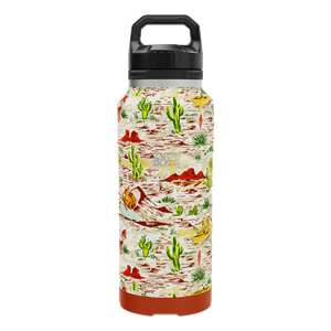 MAGNEBottle 36oz with Cap featuring Native Sendero desert print and black carry-handle lid.