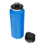 Side angled view of the MAGNEBottle 36oz with Cap Harbor Blue