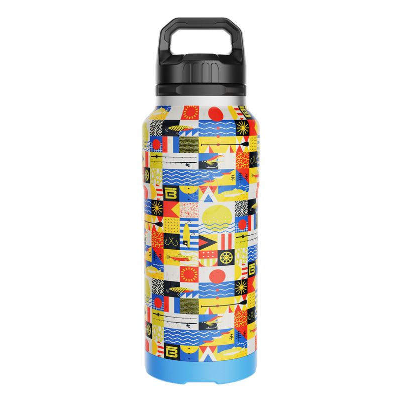 Side view of the MAGNEBottle 36oz with Cap Fischer Topwater