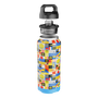Side view of the parts of the MAGNEBottle 36oz with Cap Fischer Topwater