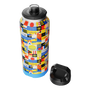 Top angled view of the MAGNEBottle 36oz Fischer Topwater with cap off