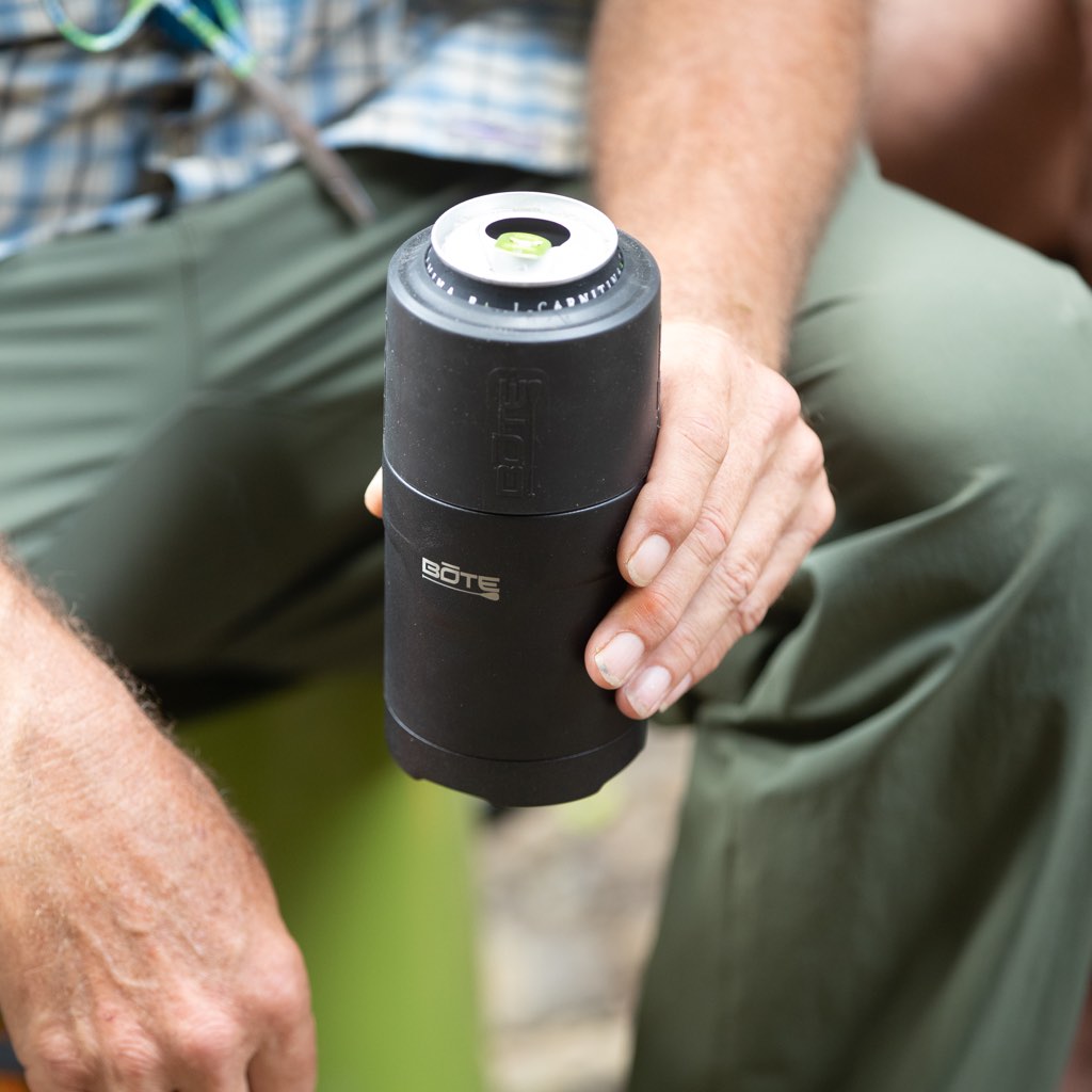 A detailed image of the MAGNEChill Can Cooler Switch Black, showing its design and key features.