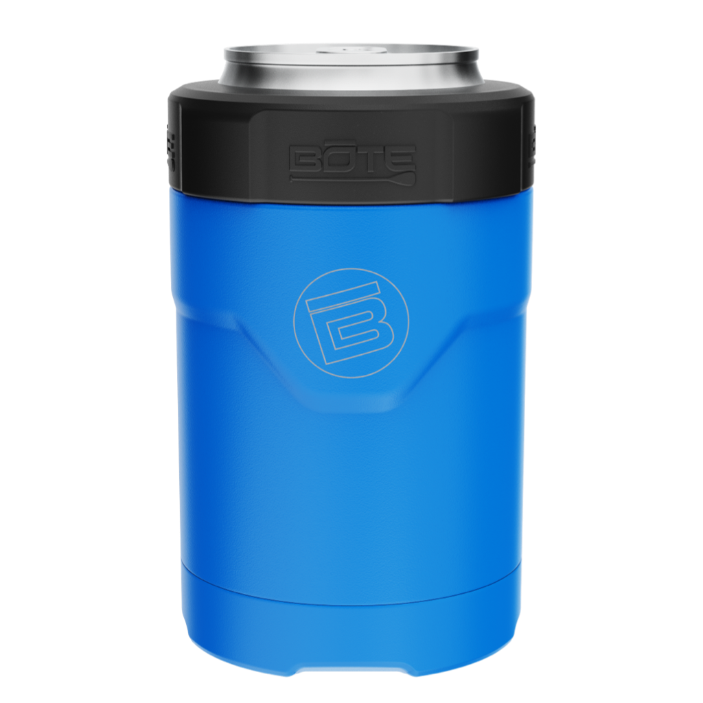 Side view of the MAGNEChill Can Cooler Switch Harbor Blue