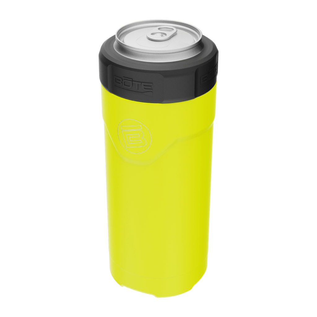 A detailed image of the MAGNEChill Can Cooler Slim Citron, showing its design and key features.