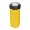 A detailed image of the MAGNEChill Can Cooler Slim Yellow, showing its design and key features.