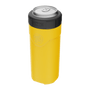 A detailed image of the MAGNEChill Can Cooler Slim Yellow, showing its design and key features.