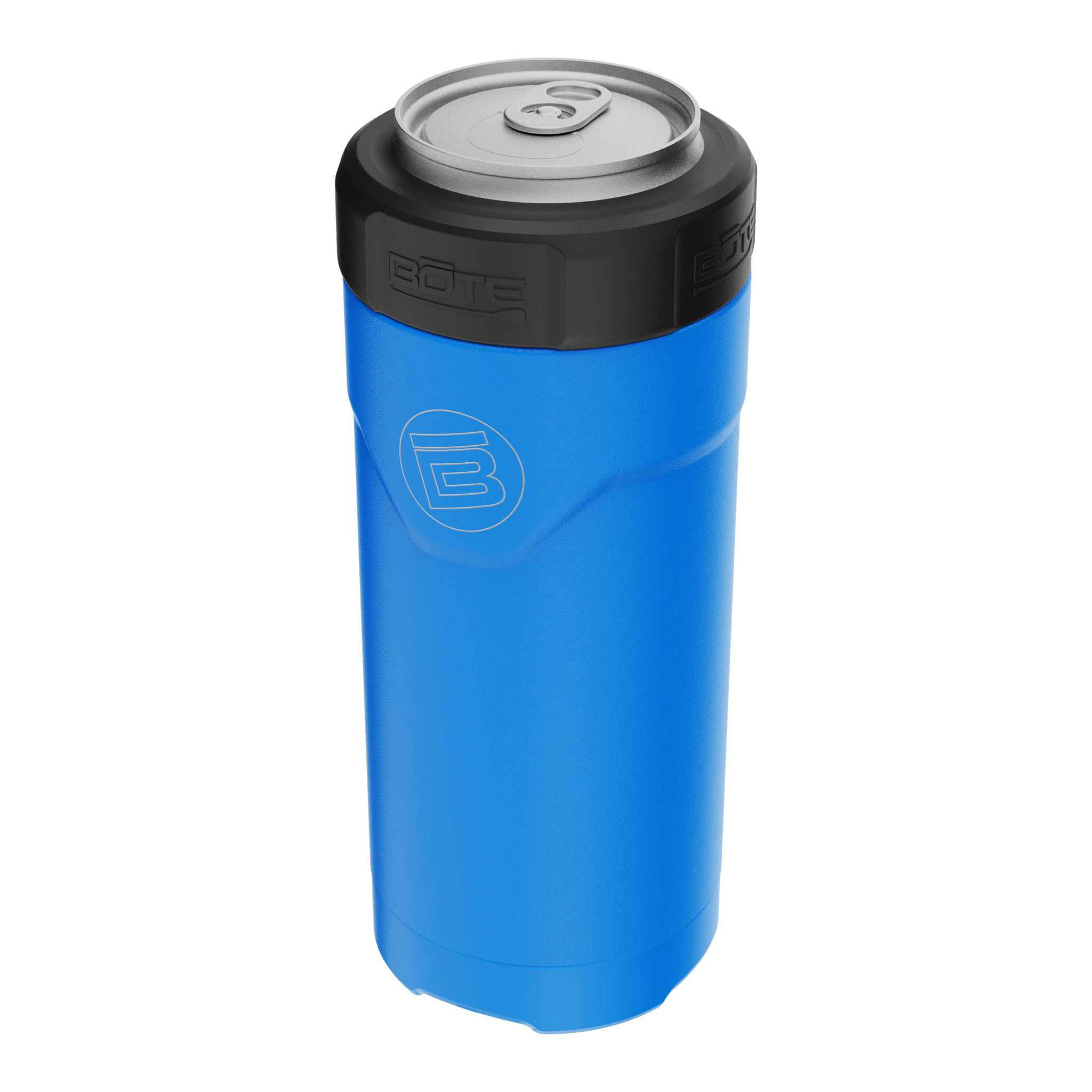 Front angled view of the MAGNEChill Can Cooler Slim Harbor Blue