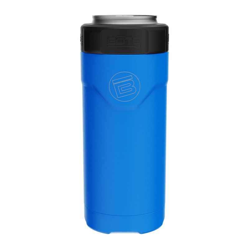 Side view of the MAGNEChill Can Cooler Slim Harbor Blue