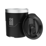 A detailed image of the BOTE Nation MAGNETumbler 12oz Lowball with Lid Black, showing its design and key features.