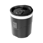 A detailed image of the BOTE Nation MAGNETumbler 12oz Lowball with Lid Black, showing its design and key features.