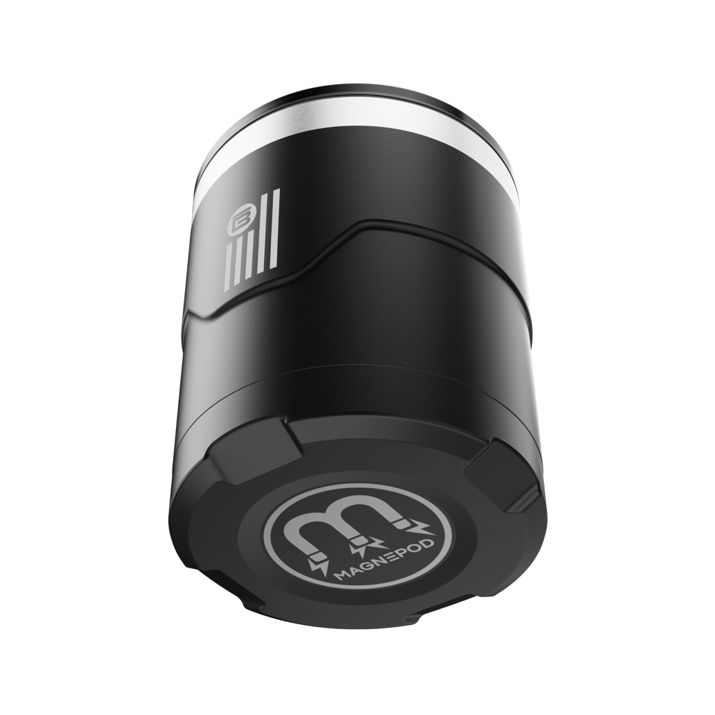 A detailed image of the BOTE Nation MAGNETumbler 12oz Lowball with Lid Black, showing its design and key features.