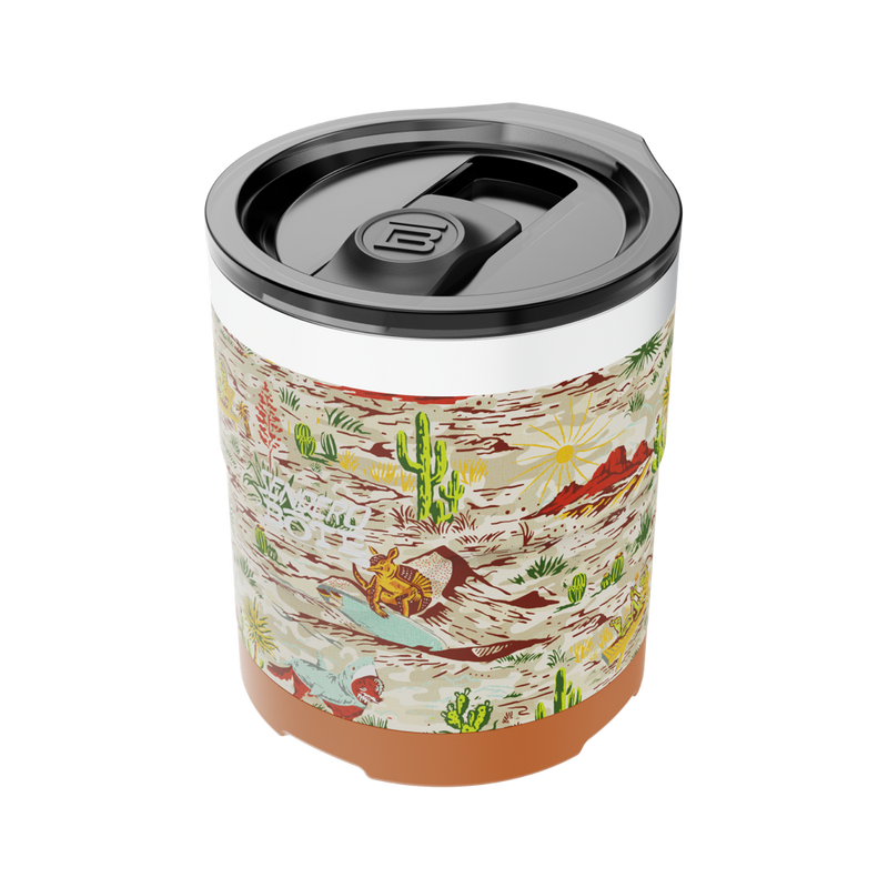 A detailed image of the MAGNETumbler 12oz Lowball with Lid Native Sendero, showing its design and key features.