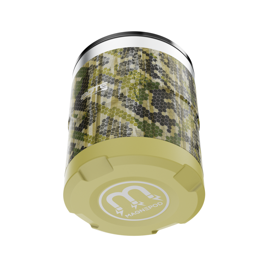 A detailed image of the MAGNETumbler 12oz Lowball with Lid Verge Camo, showing its design and key features.
