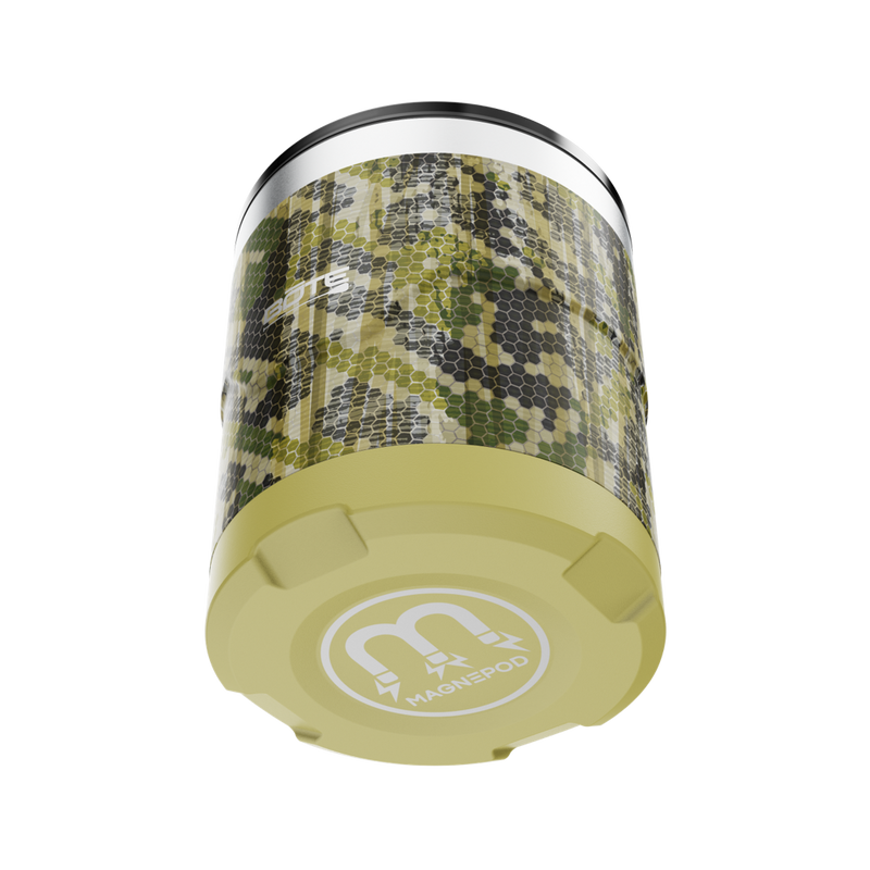 A detailed image of the MAGNETumbler 12oz Lowball with Lid Verge Camo, showing its design and key features.