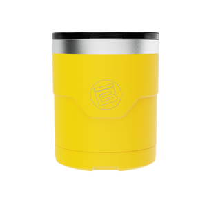 A detailed image of the MAGNETumbler 12oz Lowball with Lid Yellow, showing its design and key features.
