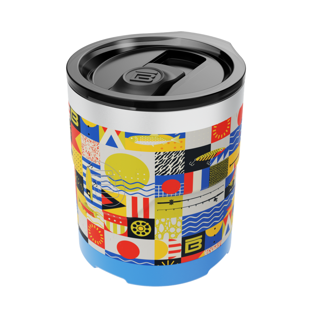 Top angled view of the MAGNETumbler 12oz Lowball with Lid Fischer Topwater