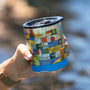 Holding the MAGNETumbler 12oz Lowball Fischer Topwater in hand