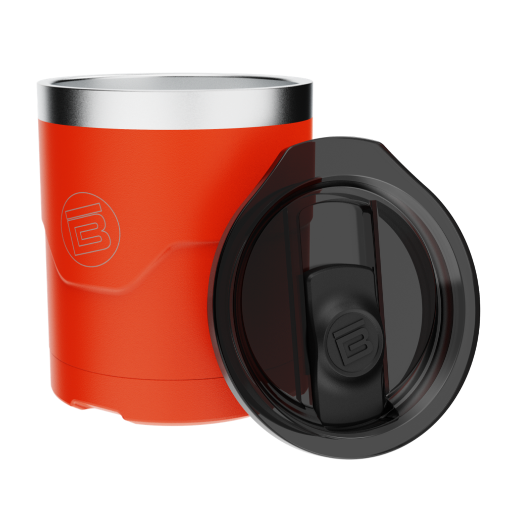 A detailed image of the MAGNETumbler 12oz Lowball with Lid Sunrise, showing its design and key features.