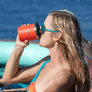 A detailed image of the MAGNETumbler 12oz Lowball with Lid Sunrise, showing its design and key features.