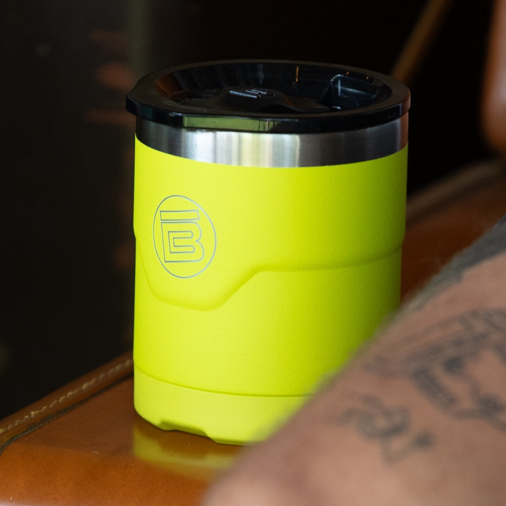 A detailed image of the MAGNETumbler 12oz Lowball with Lid Citron, showing its design and key features.