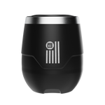 A detailed image of the BOTE Nation MAGNETumbler 12oz Stemless with Lid Black, showing its design and key features.