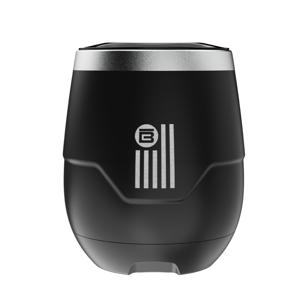 Side view of the MAGNETumbler stemless black