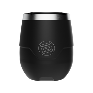 A detailed image of the MAGNETumbler 12oz Stemless with Lid Black, showing its design and key features.