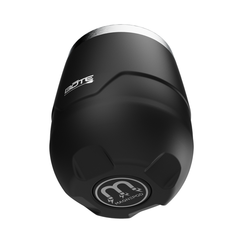 A detailed image of the MAGNETumbler 12oz Stemless with Lid Black, showing its design and key features.