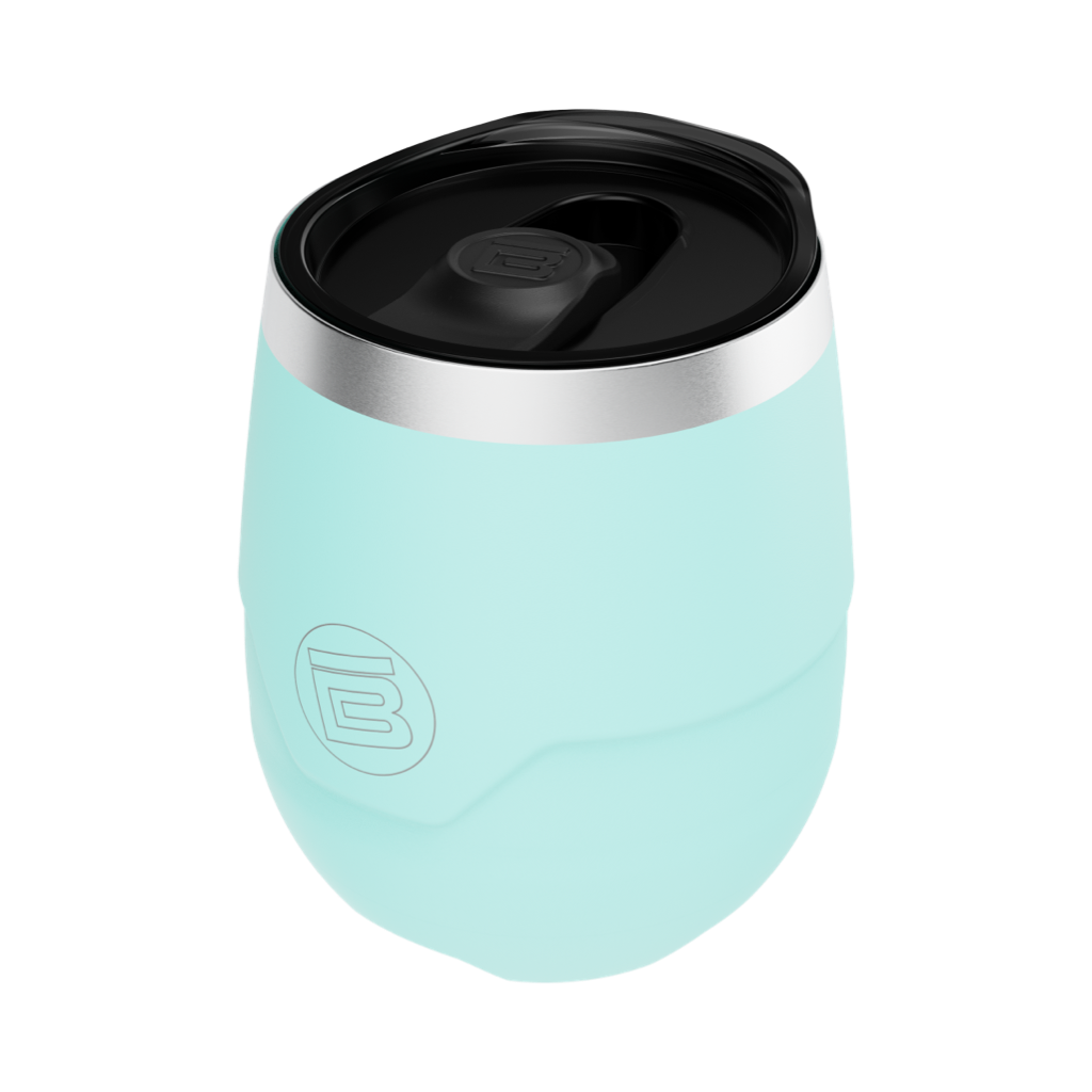 A detailed image of the MAGNETumbler 12oz Stemless with Lid Seafoam, showing its design and key features.