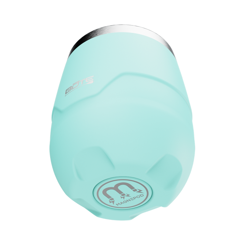 A detailed image of the MAGNETumbler 12oz Stemless with Lid Seafoam, showing its design and key features.
