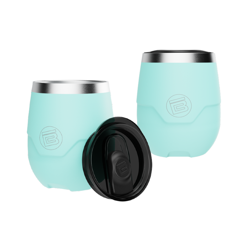 An image featuring a set of MAGNETumbler 12oz Stemless 2-Pack Seafoam with included accessories or packaging.