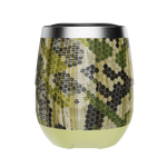 A detailed image of the MAGNETumbler 12oz Stemless with Lid Verge Camo, showing its design and key features.