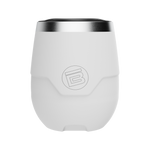 A detailed image of the MAGNETumbler 12oz Stemless with Lid White, showing its design and key features.