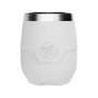 A detailed image of the MAGNETumbler 12oz Stemless with Lid White, showing its design and key features.