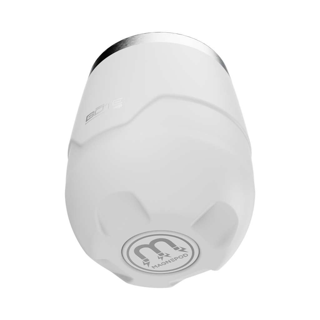 A detailed image of the MAGNETumbler 12oz Stemless with Lid White, showing its design and key features.