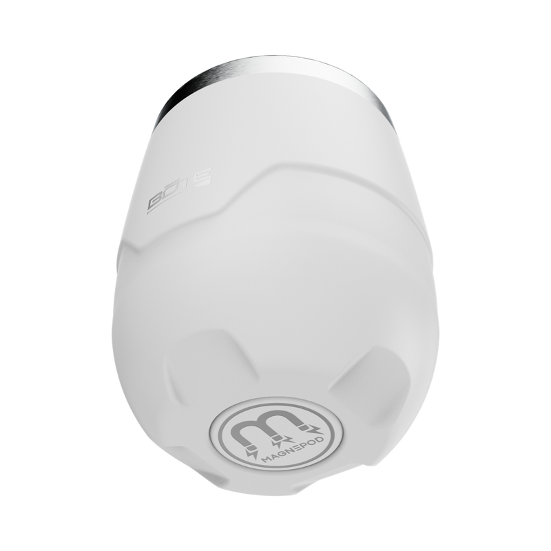 A detailed image of the MAGNETumbler 12oz Stemless with Lid White, showing its design and key features.