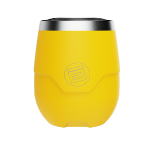 A detailed image of the MAGNETumbler 12oz Stemless with Lid Yellow, showing its design and key features.