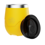 A detailed image of the MAGNETumbler 12oz Stemless with Lid Yellow, showing its design and key features.