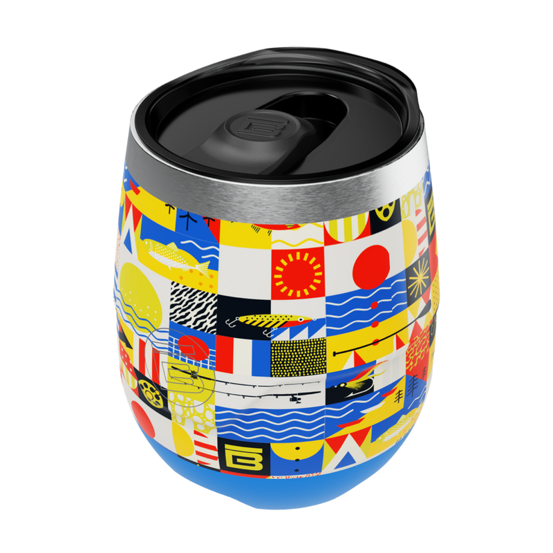 Top angled view of the MAGNETumbler 12oz Stemless with Lid Fischer Topwater