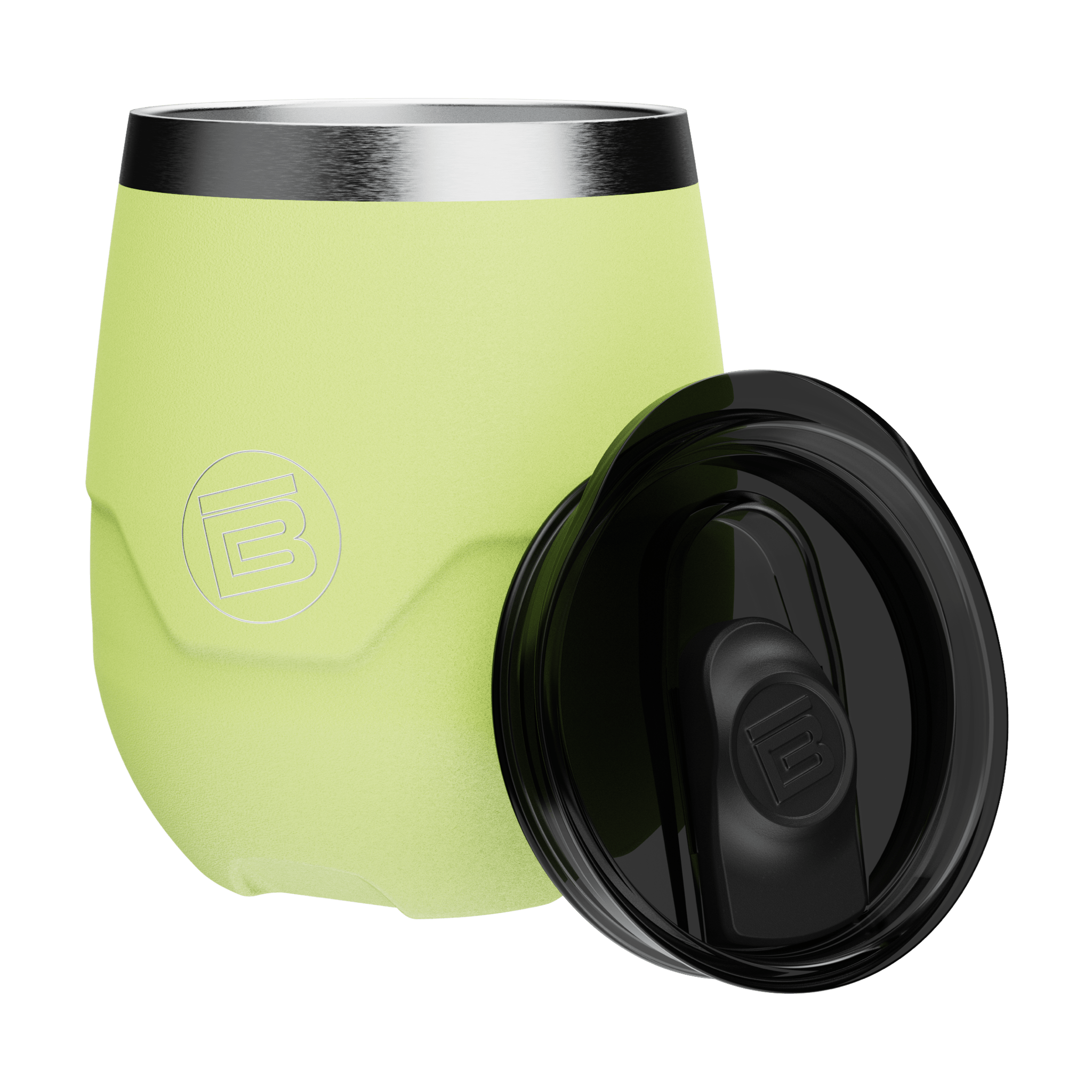 A detailed image of the MAGNETumbler 12oz Stemless with Lid Lime, showing its design and key features.