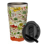 Front view of MAGNETumbler 20oz with Lid Native Sendero in desert-themed print with black lid.