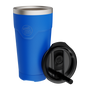 Side view of the MAGNETumbler 20oz with Lid Harbor Blue and straw