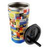 Front angled view of the MAGNETumbler 20oz with Lid Fischer Topwater and straw